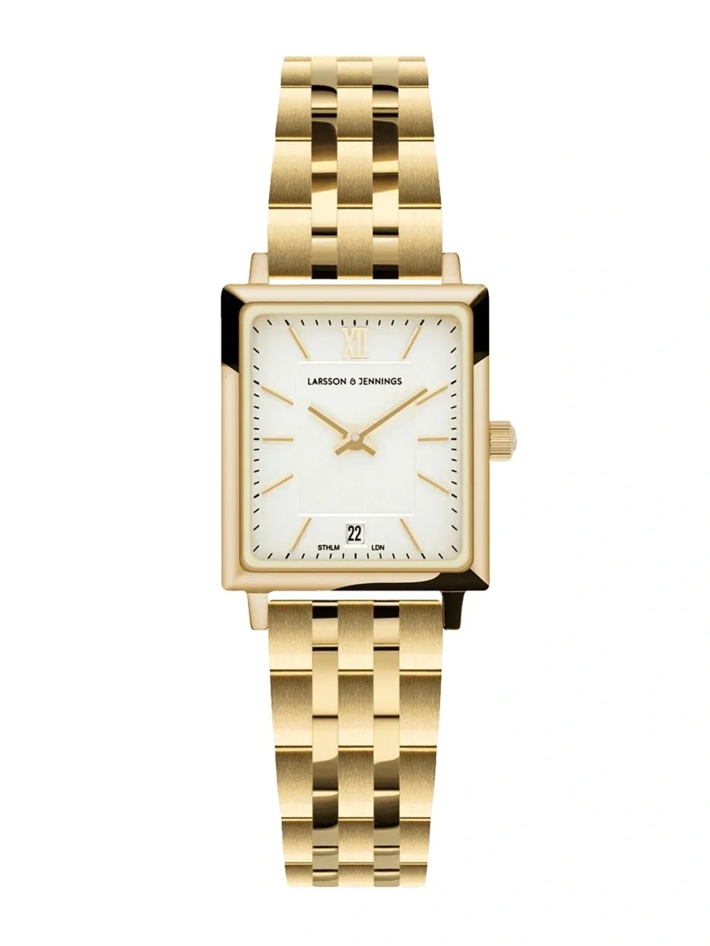 Women's Small Gold Watch - Larsson & Jennings Boyfriend Mini